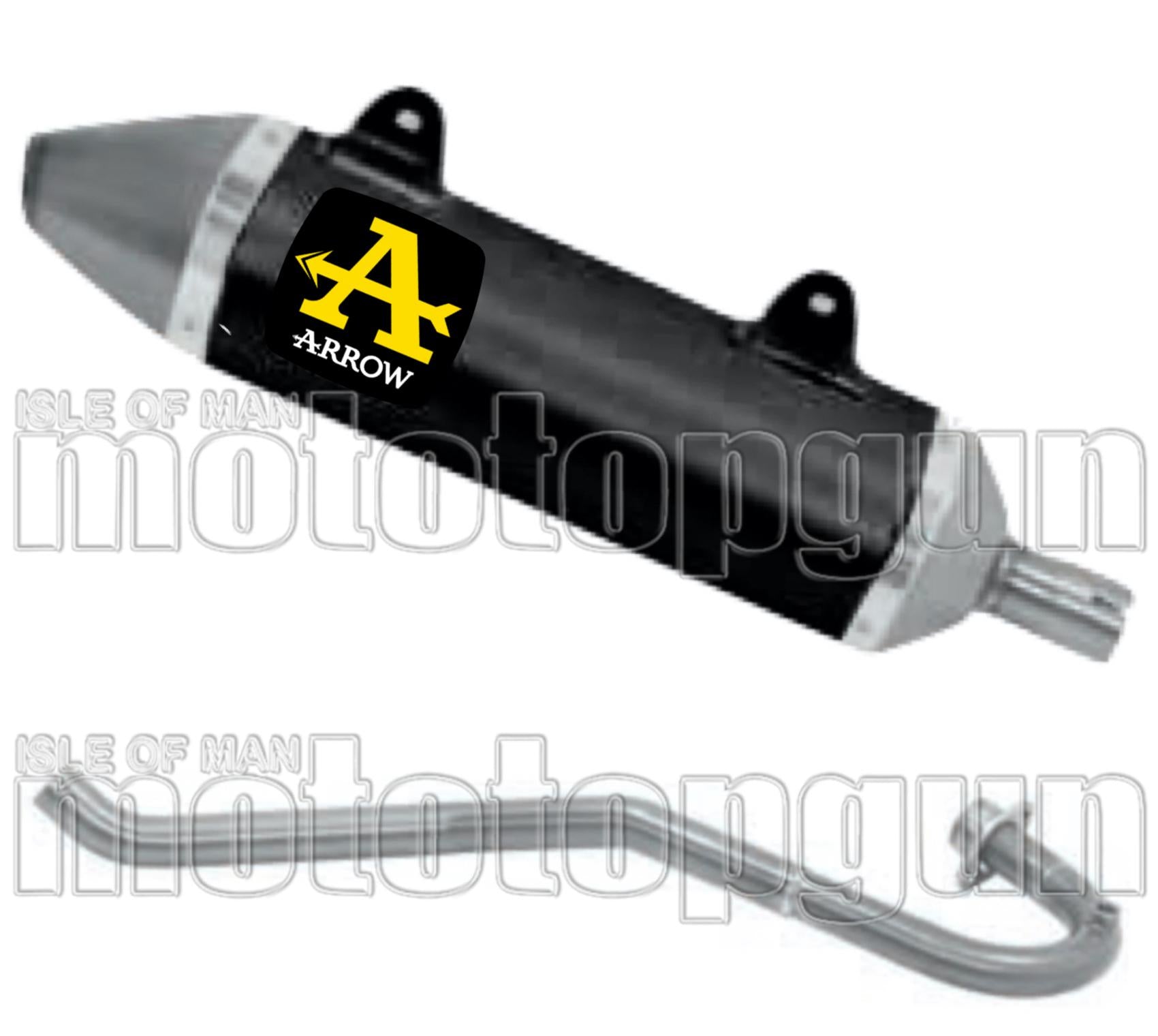 Complete Catalytic Exhaust System With Sound Certification Thunder Black Aluminium Stainless Steel - Arrow Special Parts Compatible With Malaguti Xtm 125 4T (2019-2020)