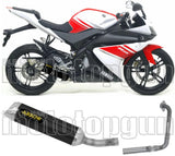 Complete Catalytic Exhaust System With Sound Certification Thunder Black Aluminium Stainless Steel - Arrow Special Parts Compatible With Yamaha Yzf-R 125 (2008-2013)