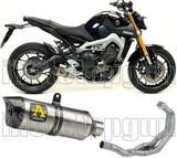 Complete Catalytic Exhaust System With Sound Certification Thunder Titanium Carbon - Arrow Special Parts Compatible With Yamaha Mt-09 (2013-2020)