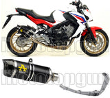 Complete Catalytic Exhaust System With Sound Certification Thunder Black Aluminium Carbon - Arrow Special Parts Compatible With Honda Cb 650 F (2014-2018)