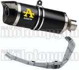 Complete Catalytic Exhaust System With Sound Certification Thunder Black Aluminium Carbon - Arrow Special Parts Compatible With Honda Cbr 650 R (2019-2023)
