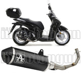 Complete Catalytic Exhaust System With Sound Certification Urban Black Aluminium Stainless Steel Black - Arrow Special Parts Compatible With Honda Sh 150 I (2020-2023)
