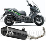Complete Catalytic Exhaust System With Sound Certification Urban Black Aluminium Stainless Steel Black - Arrow Special Parts Compatible With Kawasaki J 125 (2016)