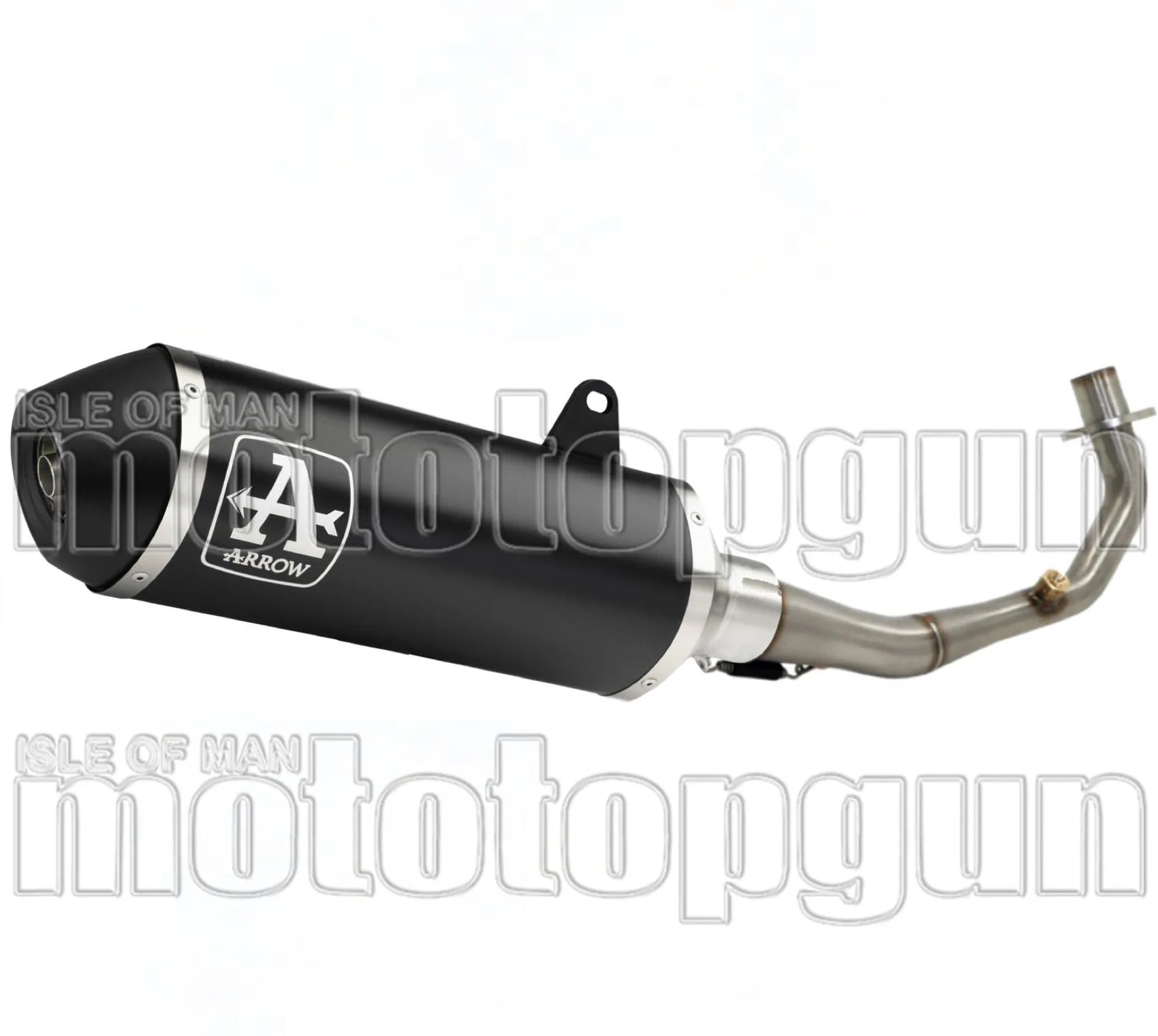 Complete Catalytic Exhaust System With Sound Certification Urban Black Aluminium Stainless Steel Black - Arrow Special Parts Compatible With Piaggio Vespa Gts 125 Ie (2017-2018)