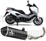 Complete Catalytic Exhaust System With Sound Certification Urban Black Aluminium Stainless Steel Black - Arrow Special Parts Compatible With Yamaha N-Max 125 (2017-2020)