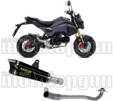 Complete Catalytic Exhaust System With Sound Certification X-Kone Black Nichrom Carbon - Arrow Special Parts Compatible With Honda Msx 125 (2016-2020)