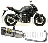 Complete Catalytic Exhaust System With Sound Certification Thunder Aluminium Carbon - Arrow Special Parts Compatible With Yamaha Tracer 700 (2020)