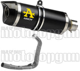 Complete Catalytic Exhaust System With Sound Certification Thunder Black Aluminium Carbon - Arrow Special Parts Compatible With Yamaha Tracer 7 (2021-2024)