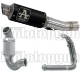 Complete Non-Catalytic Exhaust System With Sound Certification Gp2 Gp-2 Black Nichrom Stainless Steel - Arrow Special Parts Compatible With Ktm 790 Duke (2023)