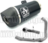 Complete Non-Catalytic Exhaust System With Sound Certification Indy-Race Black Aluminium Carbon - Arrow Special Parts Compatible With Bmw F 900 R (2020-2024)