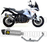 Complete Non-Catalytic Exhaust System With Sound Certification Maxi Race-Tech Titanium Carbon - Arrow Special Parts Compatible With Ktm 1290 Super Adventure (2015-2016)