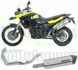 Complete Non-Catalytic Exhaust System With Sound Certification Maxi Race-Tech Aluminium Carbon - Arrow Special Parts Compatible With Bmw F 800 Gs (2008-2016)