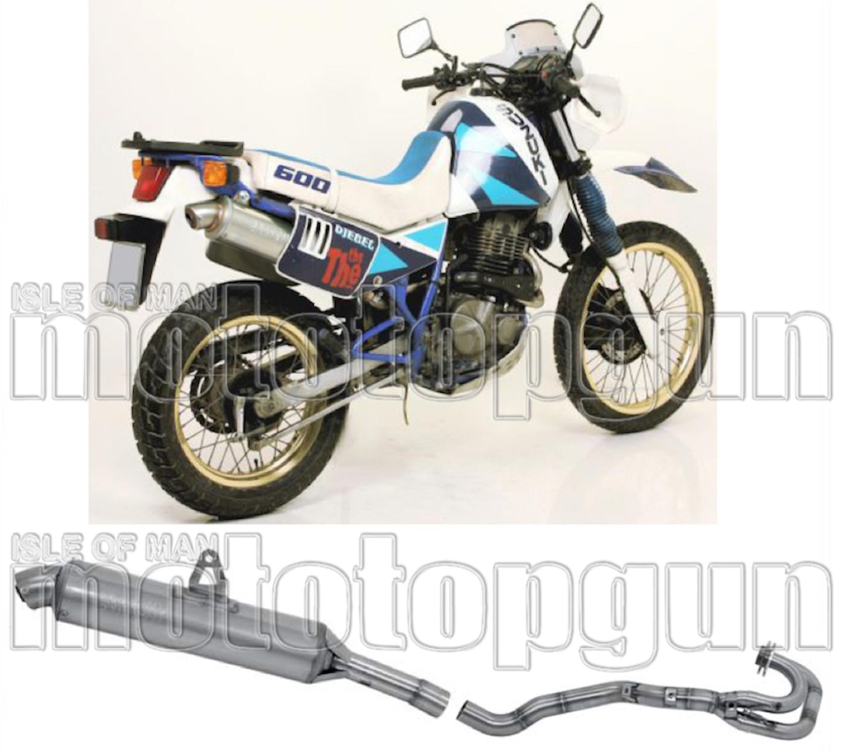 Complete Non-Catalytic Exhaust System With Sound Certification Paris Dacar Stainless Steel Stainless Steel - Arrow Special Parts Compatible With Suzuki Dr 600 R (1985-1987)