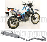 Complete Non-Catalytic Exhaust System With Sound Certification Paris Dacar Stainless Steel Stainless Steel - Arrow Special Parts Compatible With Suzuki Dr 600 S (1985-1990)