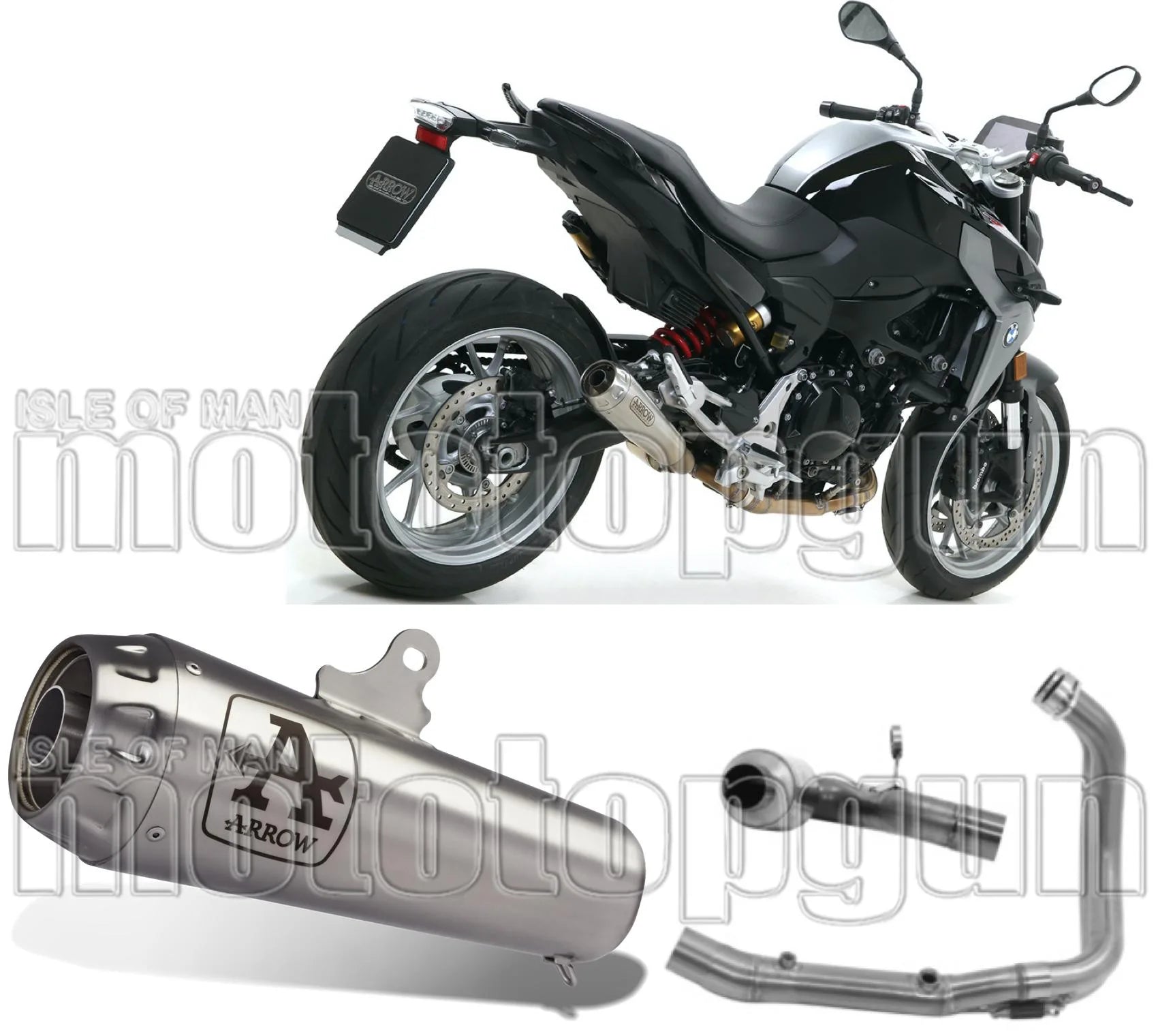 Complete Non-Catalytic Exhaust System With Sound Certification Pro-Race Titanium Titanium - Arrow Special Parts Compatible With Bmw F 900 R (2020-2024)