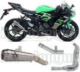 Complete Non-Catalytic Exhaust System With Sound Certification Pro-Race Titanium Titanium - Arrow Special Parts Compatible With Kawasaki Zx 6R 636 (2019-2020)