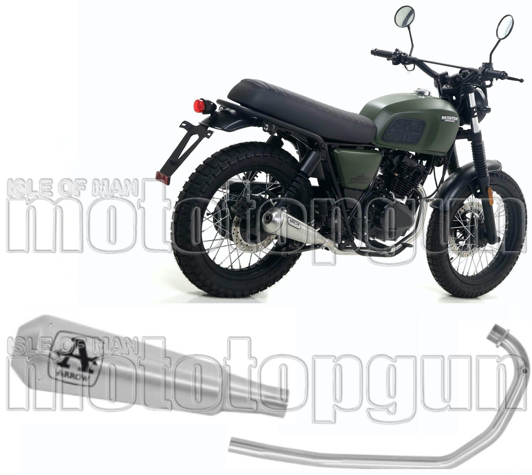 Complete Non-Catalytic Exhaust System With Sound Certification Pro-Race Nichrom Stainless Steel - Arrow Special Parts Compatible With Brixton Bx 125 X (2019-2020)