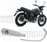 Complete Non-Catalytic Exhaust System With Sound Certification Pro-Race Nichrom Stainless Steel - Arrow Special Parts Compatible With Brixton Bx 125 X (2019-2020)