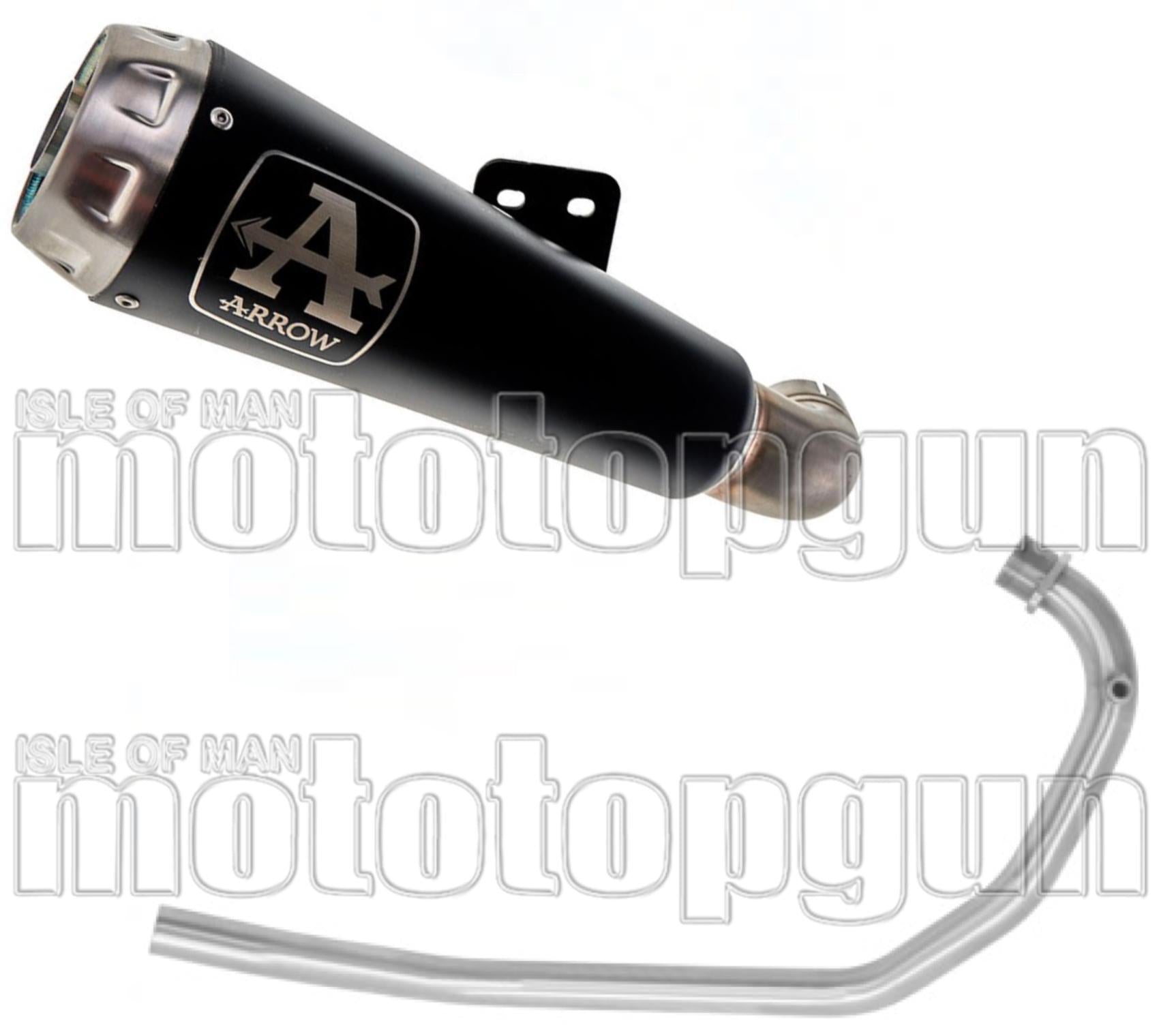Complete Non-Catalytic Exhaust System With Sound Certification Pro-Race Black Nichrom Stainless Steel - Arrow Special Parts Compatible With Brixton Bx 125 X (2019-2020)