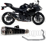 Complete Non-Catalytic Exhaust System With Sound Certification Pro-Race Black Nichrom Stainless Steel - Arrow Special Parts Compatible With Kawasaki Z 400 (2019-2020)