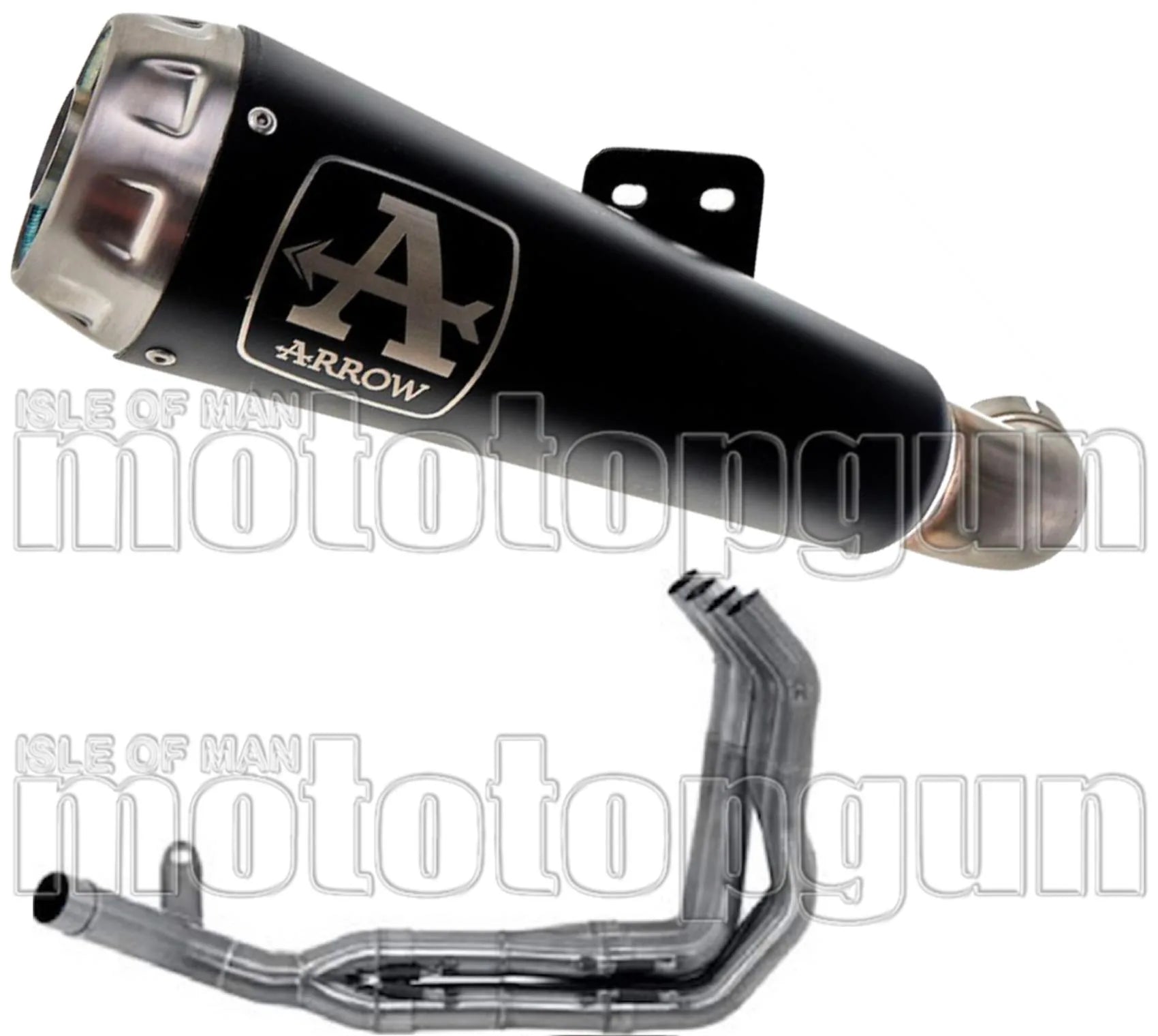 Complete Non-Catalytic Exhaust System With Sound Certification Pro-Race Black Nichrom Stainless Steel - Arrow Special Parts Compatible With Kawasaki Z 900 (2017-2019)