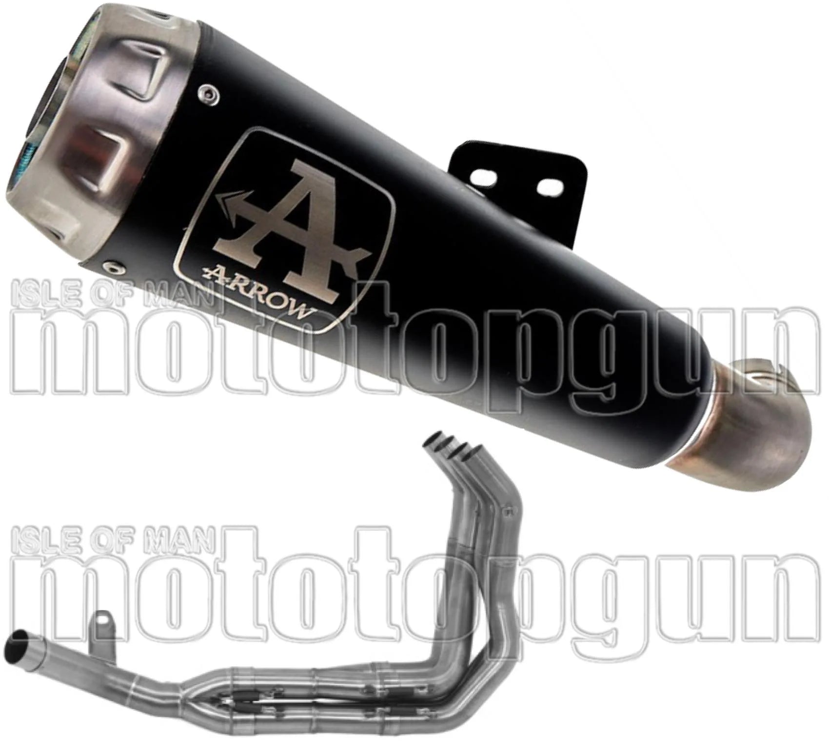 Complete Non-Catalytic Exhaust System With Sound Certification Pro-Race Black Nichrom Stainless Steel - Arrow Special Parts Compatible With Kawasaki Z 900 A2 (2019-2024)