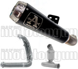 Complete Non-Catalytic Exhaust System With Sound Certification Pro-Race Black Nichrom Stainless Steel - Arrow Special Parts Compatible With Ktm 790 Duke (2018-2020)
