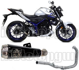 Complete Non-Catalytic Exhaust System With Sound Certification Pro-Race Black Nichrom Stainless Steel - Arrow Special Parts Compatible With Yamaha Mt-03 (2016-2017)