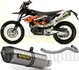 Complete Non-Catalytic Exhaust System With Sound Certification Race-Tech Titanium Carbon - Arrow Special Parts Compatible With Ktm 690 Enduro R (2019-2024)