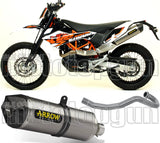 Complete Non-Catalytic Exhaust System With Sound Certification Race-Tech Titanium Carbon - Arrow Special Parts Compatible With Gasgas Es 700 (2022-2024)