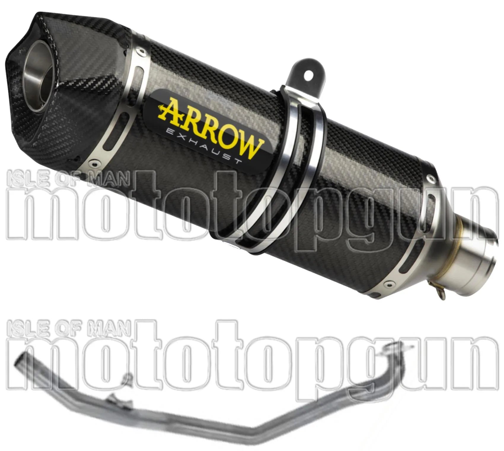 Complete Non-Catalytic Exhaust System With Sound Certification Race-Tech Carbon Carbon - Arrow Special Parts Compatible With Kawasaki Z 650 (2017-2020)