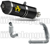 Complete Non-Catalytic Exhaust System With Sound Certification Race-Tech Black Aluminium Carbon - Arrow Special Parts Compatible With Ktm 790 Duke (2018-2020)