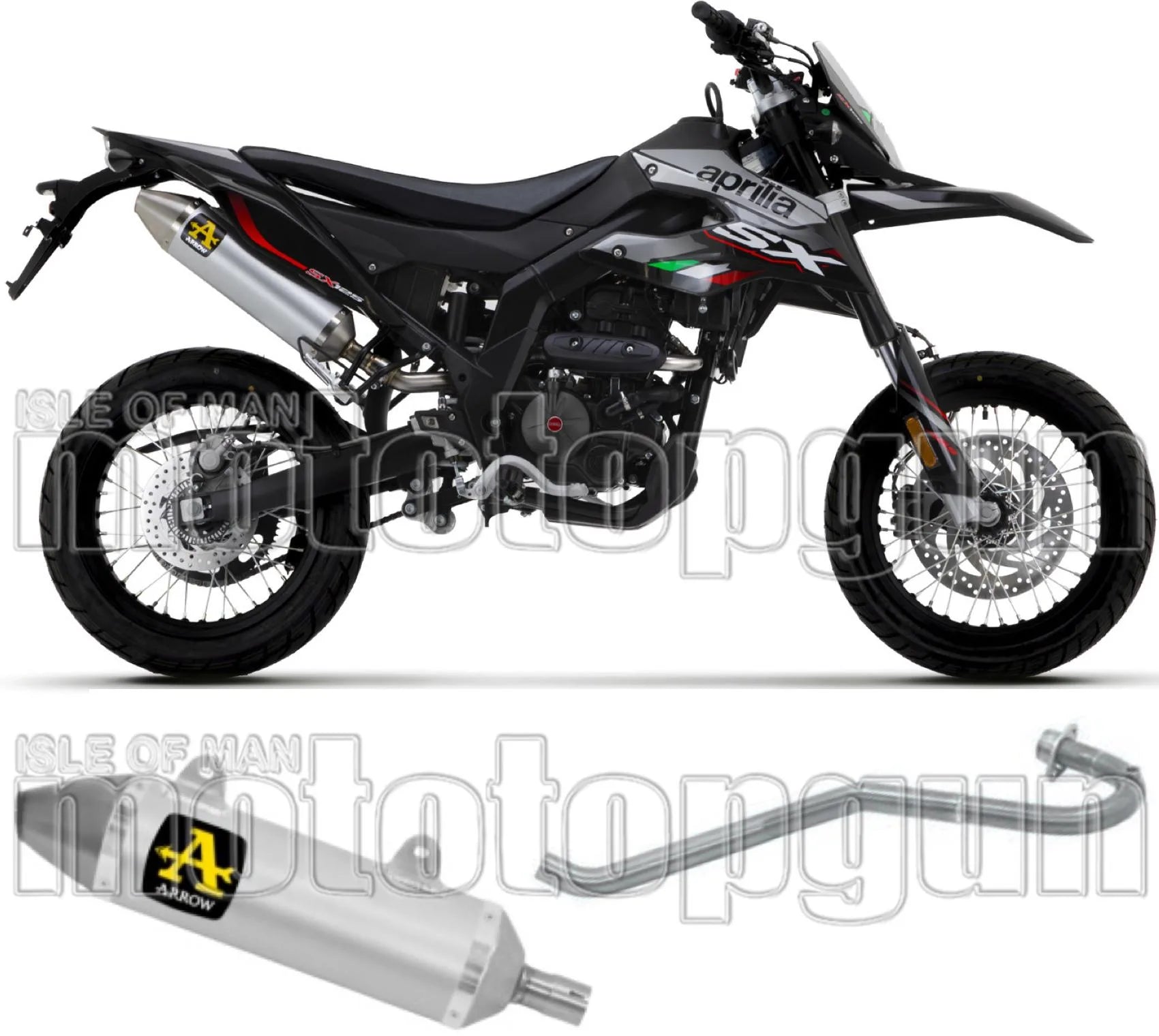 Complete Non-Catalytic Exhaust System With Sound Certification Thunder Aluminium Stainless Steel - Arrow Special Parts Compatible With Um Dsr Ex 125 (2018-2020)
