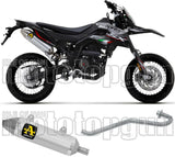 Complete Catalytic Exhaust System With Sound Certification Thunder Aluminium Stainless Steel - Arrow Special Parts Compatible With Aprilia Rx - Sx 125 4T (2018-2020)