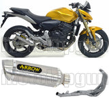 Complete Non-Catalytic Exhaust System With Sound Certification Thunder Aluminium Stainless Steel - Arrow Special Parts Compatible With Honda Cb 600 F Hornet (2007-2013)