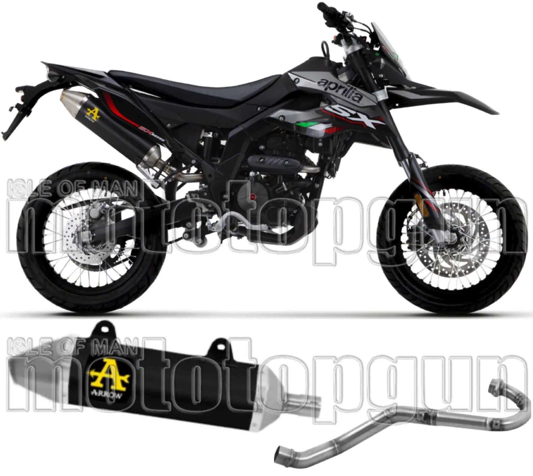 Complete Non-Catalytic Exhaust System With Sound Certification Thunder Black Aluminium Stainless Steel - Arrow Special Parts Compatible With Um Dsr Ex 125 (2018-2020)