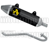 Complete Non-Catalytic Exhaust System With Sound Certification Thunder Black Aluminium Stainless Steel - Arrow Special Parts Compatible With Malaguti Xsm 125 4T (2019-2020)
