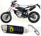 Complete Non-Catalytic Exhaust System With Sound Certification Thunder Black Aluminium Stainless Steel - Arrow Special Parts Compatible With Yamaha Wr 125 R (2009-2016)