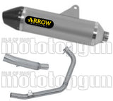 Complete Non-Catalytic Exhaust System With Sound Certification Thunder Titanium Carbon - Arrow Special Parts Compatible With Honda Crf 300 L (2021-2024)