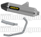 Complete Non-Catalytic Exhaust System With Sound Certification Thunder Titanium Carbon - Arrow Special Parts Compatible With Honda Crf 300 L (2021-2024)