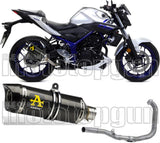 Complete Non-Catalytic Exhaust System With Sound Certification Thunder Carbon Carbon - Arrow Special Parts Compatible With Yamaha Mt-03 (2018-2019)