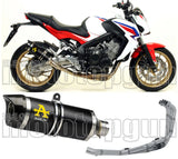 Complete Non-Catalytic Exhaust System With Sound Certification Thunder Black Aluminium Carbon - Arrow Special Parts Compatible With Honda Cbr 650 F (2014-2018)