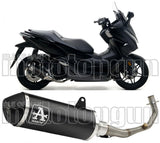 Complete Non-Catalytic Exhaust System With Sound Certification Urban Black Aluminium Stainless Steel Black - Arrow Special Parts Compatible With Honda Forza 125 (2017-2020)