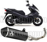Complete Non-Catalytic Exhaust System With Sound Certification Urban Black Aluminium Stainless Steel Black - Arrow Special Parts Compatible With Honda Pcx 150 (2012-2016)