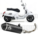 Complete Non-Catalytic Exhaust System With Sound Certification Urban Black Aluminium Stainless Steel Black - Arrow Special Parts Compatible With Piaggio Vespa Gts 300 (2008-2016)
