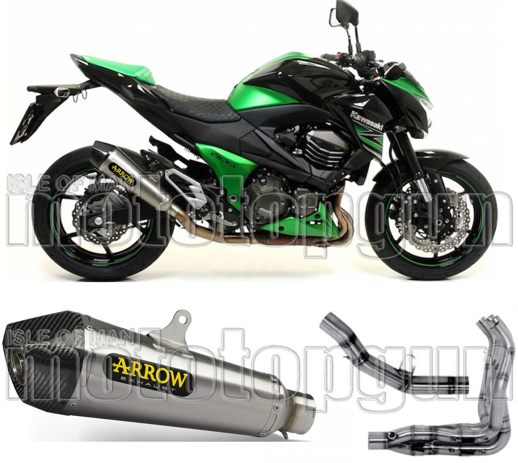 Complete Non-Catalytic Exhaust System With Sound Certification X-Kone Nichrom Carbon - Arrow Special Parts Compatible With Kawasaki Z 800 E (2013-2016)