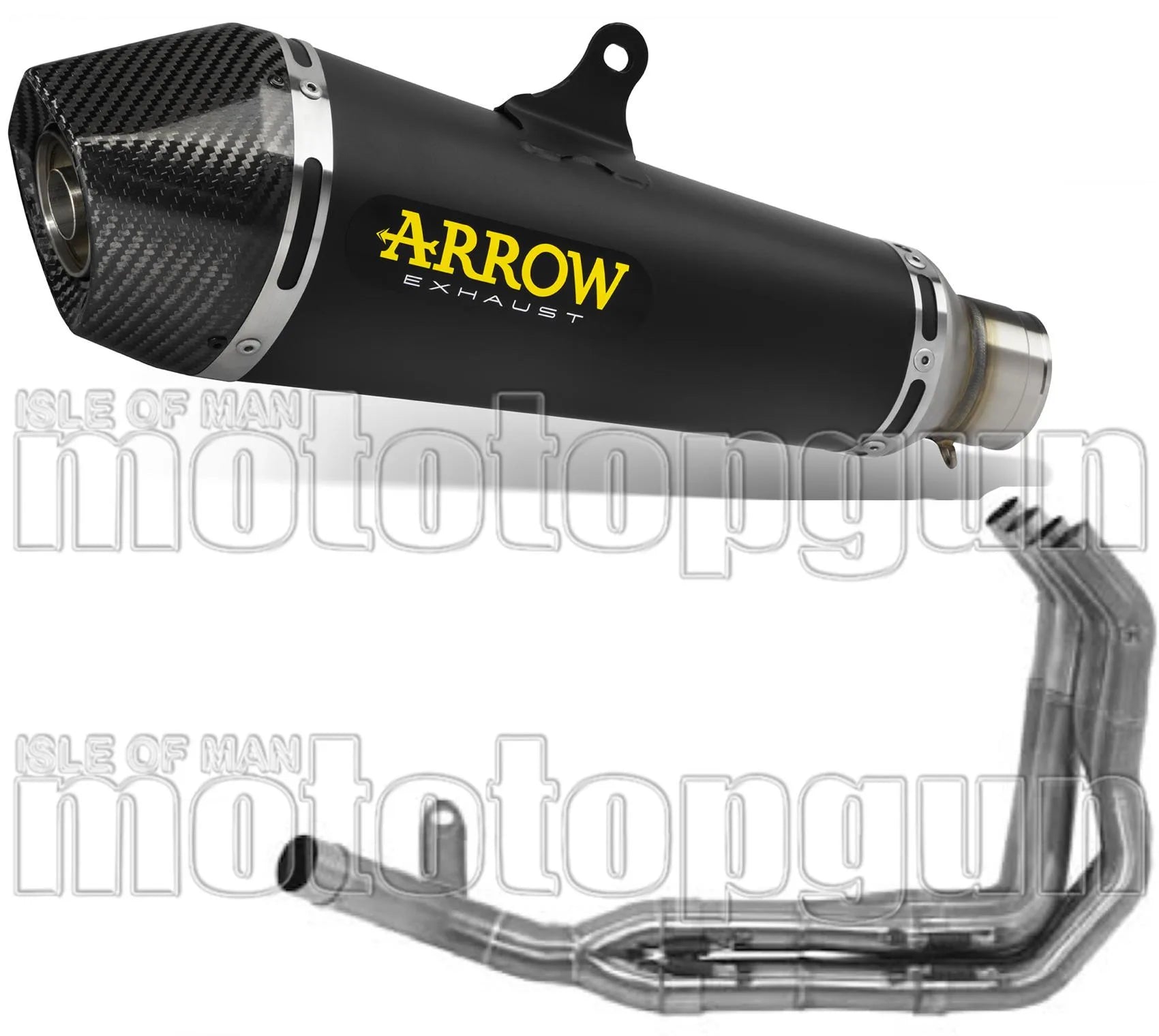 Complete Non-Catalytic Exhaust System With Sound Certification X-Kone Black Nichrom Carbon - Arrow Special Parts Compatible With Kawasaki Z 900 (2017-2019)