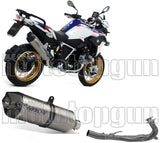 Complete Non-Catalytic Exhaust System With Sound Certification Maxi Race-Tech Titanium Carbon - Arrow Special Parts Compatible With Bmw R 1250 Gs (2019-2024)