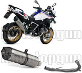 Complete Non-Catalytic Exhaust System With Sound Certification Maxi Race-Tech Full Titanium Carbon - Arrow Special Parts Compatible With Bmw R 1250 Gs (2019-2024)
