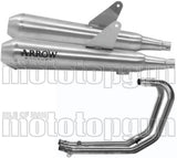 Complete Non-Catalytic Exhaust System With Sound Certification Pro-Racing Nichrom Stainless Steel - Arrow Special Parts Compatible With Triumph Thruxton 1200 (2016-2020)